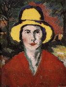 Kasimir Malevich The Woman wear the hat in yellow china oil painting reproduction